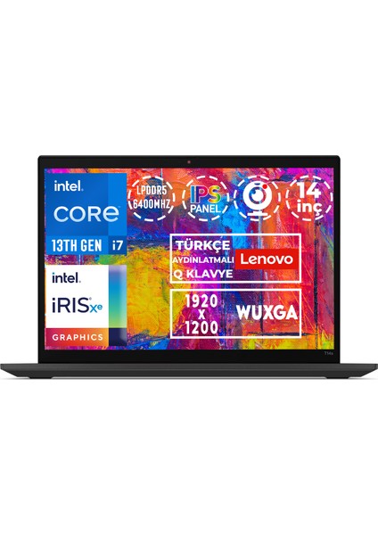 Thinkpad T14S G4 I7-1355U 16GB 2tb SSD 14" Wuxga Fdos Taşınabilir Bilgisayar Taşınabilir Bilgisayar 21F60064TX 002
