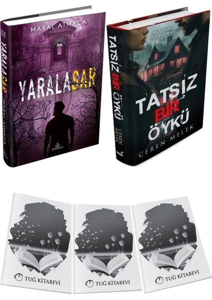 Tatsız Bir Öykü Ciltli ve Ephesus Yayınları Yaralasar 3 Ciltli Maral Atmaca 2li Set + Hediyeli