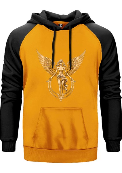 Gold Angel Sarı Renk Reglan Kol Kapşonlu Sweatshirt