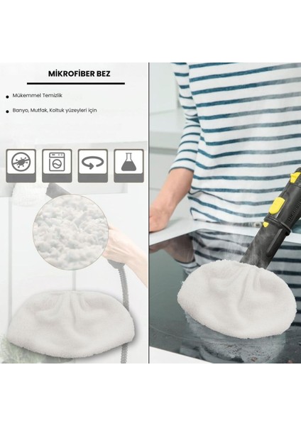 Karcher Sc Serisi ile Uyumlu Mikrofiber Bez Seti 2'li indirimleri