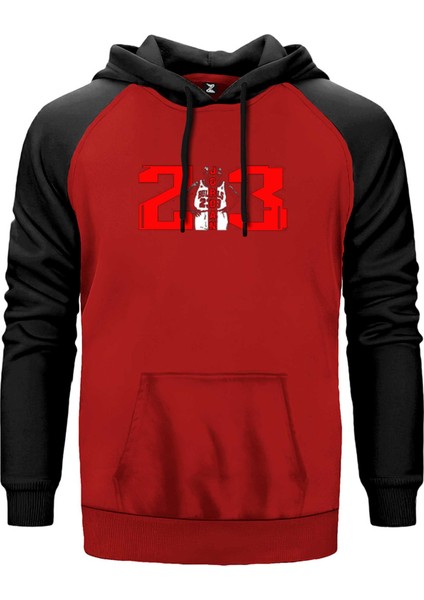 Michael Jordan 23 Kırmızı Renk Reglan Kol Kapşonlu Sweatshirt