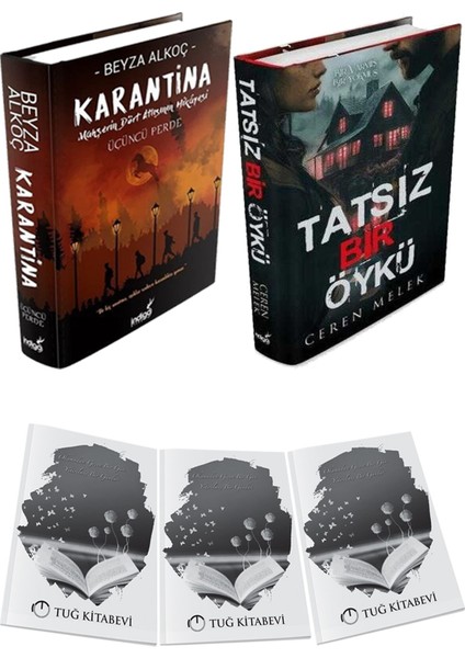 Tatsız Bir Öykü Ciltli ve Karantina 3 Ciltli Beyza Alkoç 2li Set + Hediyeli