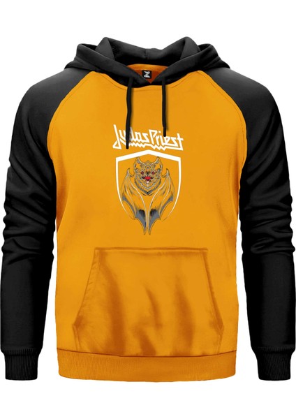 Judas Priest Bat Sarı Renk Reglan Kol Kapşonlu Sweatshirt