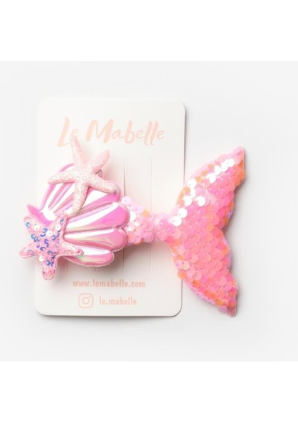 Pembe Pullu Deniz Kızı Kız Çocuk Klips Toka