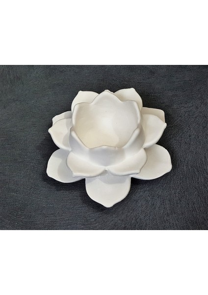 13cm Sukulent Lotus Nilüfer Çiçek Mumluk Tealight Silikon Kalıp K-346 modelleri