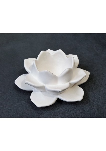 13cm Sukulent Lotus Nilüfer Çiçek Mumluk Tealight Silikon Kalıp K-346 fırsatları