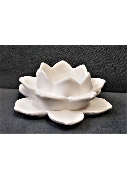 13cm Sukulent Lotus Nilüfer Çiçek Mumluk Tealight Silikon Kalıp K-346 indirimleri