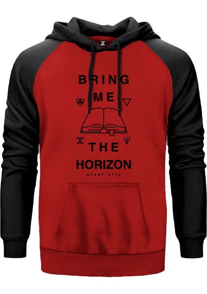 Bring Me The Horizon Steel City Kırmızı Renk Reglan Kol Kapşonlu Sweatshirt