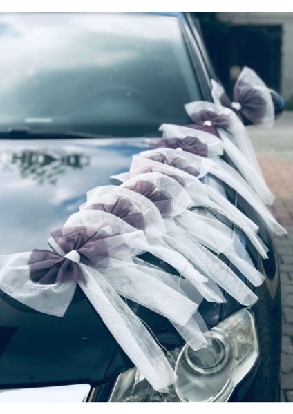 12 Adet Mürdüm Düğün Arabası Süsü Gelin Arabası Konvoy Süsü fırsatları