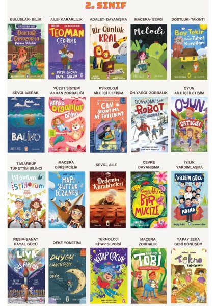 2. Sınıf-Liya ve Düş Fırçası, Oyun Satıcısı,kitap Çocuk,hapı Yuttuk ECZANESI(20KITAP)