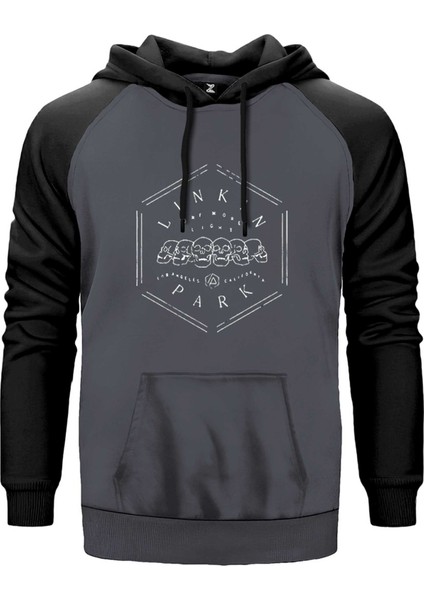 Linkin Park One More Light Live Gri Renk Reglan Kol Kapşonlu Sweatshirt