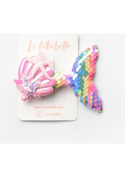 Çok Renkli Pullu Deniz Kızı Kız Çocuk Klips Toka