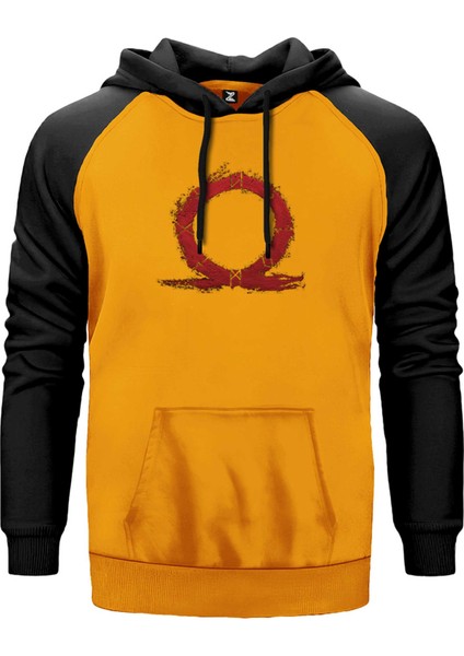 God Of War Ragnarok Red Omega Sarı Renk Reglan Kol Kapşonlu Sweatshirt