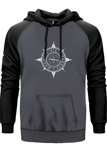 Uncharted 4 Adventure Gri Renk Reglan Kol Kapşonlu Sweatshirt