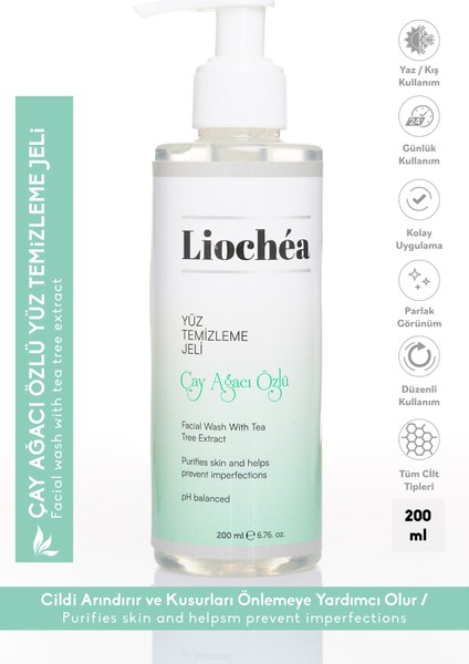Çay Ağacı Özlü Yüz Temizleme Jeli & Tüm Cilt Tipleri 200 ml