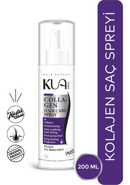 Collagen Yıpranmış ve Işlem Görmüş Saçlar Için Yüksek Hair Care Spray