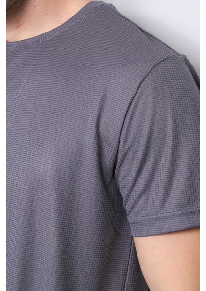 Çetinkaya Mentality 4226 Bisiklet Yaka Performans Slim Fit T-Shirt Antrasit modelleri