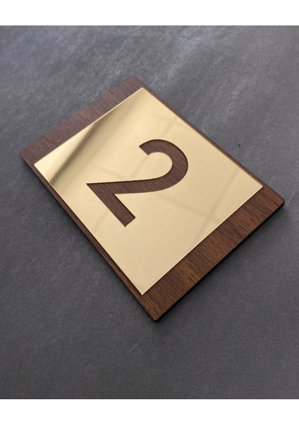 Lux Gold Aynalı Ceviz Mdf Serisi Iç Mekan Apartman Daire Kapı Numarası modelleri