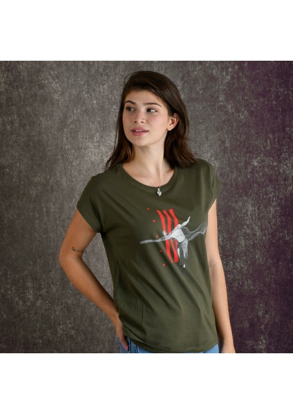 Run Kadın Baskılı T-Shirt