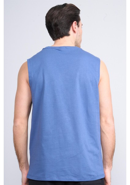 Çetinkaya Mentality 3882 Bisiklet Yaka 30/1 Penye Regular Baskılı Atlet Indigo fırsatları