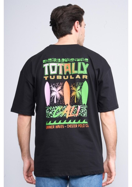 Çetinkaya Chester Polo 3847 Bisiklet Yaka Penye Regular Baskılı T-Shirt Siyah fırsatları