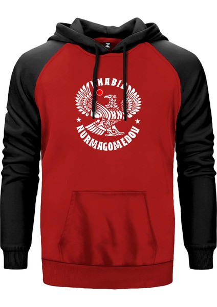 Ufc Nurmagomedov Kırmızı Renk Reglan Kol Kapşonlu Sweatshirt