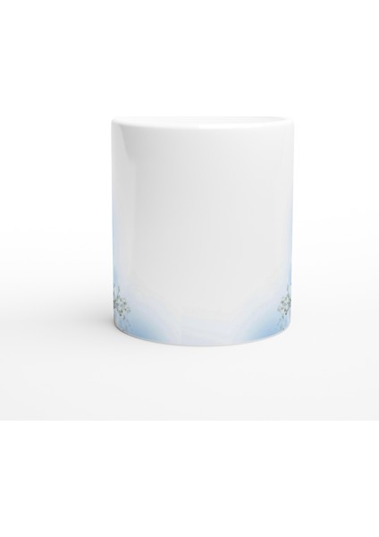 Mavi Beyaz Zarif Çiçek Desenli Kupa Bardak fiyatları