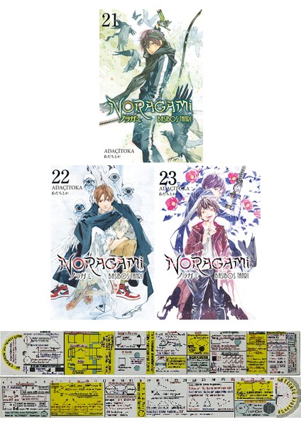 Noragami 21-22-23. Ciltler Manga Seti + Mat. Öğreten Cetvel