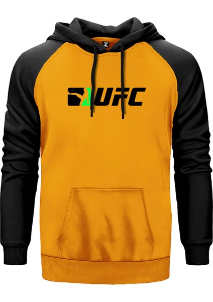 Ufc Green Kick Sarı Renk Reglan Kol Kapşonlu Sweatshirt