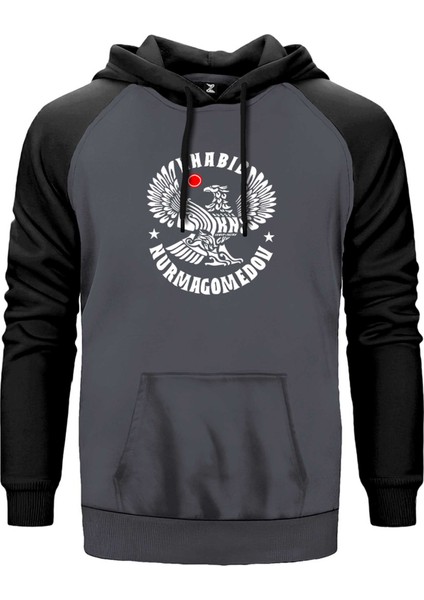 Ufc Nurmagomedov Gri Renk Reglan Kol Kapşonlu Sweatshirt
