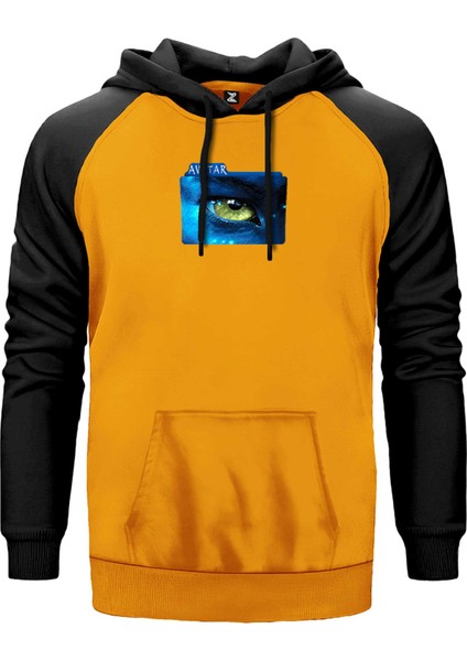 Avatar The Way Of Water Blue Line Sarı Renk Reglan Kol Kapşonlu Sweatshirt