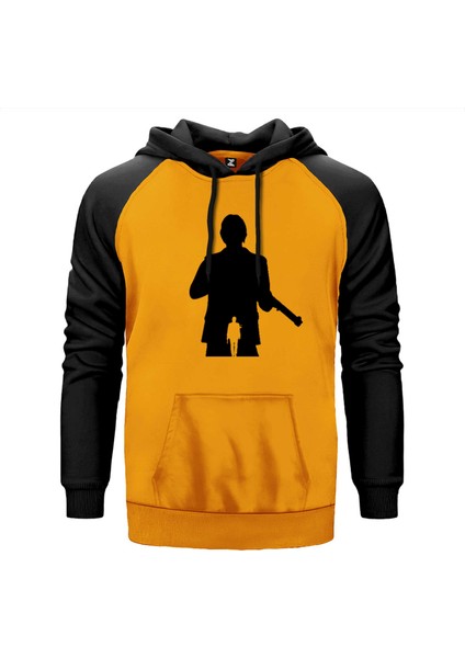 John Wick Chapter 4 Black And White Sarı Renk Reglan Kol Kapşonlu Sweatshirt