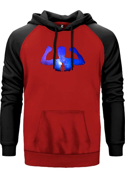 Muhammed Ali Galaksi Kırmızı Renk Reglan Kol Kapşonlu Sweatshirt