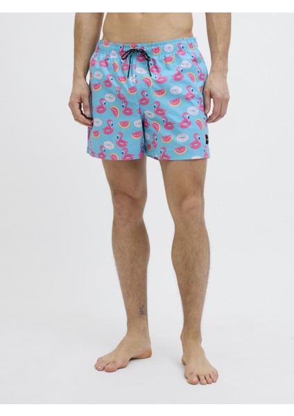 Jpstmauı Jjswım Erkek Desenli Deniz Şortu - Hızlı Kuruyan Kumaş fırsatları