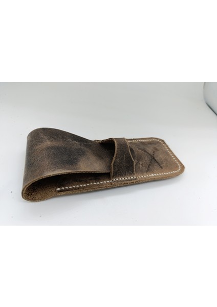 Crazy Hors Hakiki Deri El Emeği Özel Kalemleriniz Için Kalemlik Kalem Kutu 27 cm 6 cm Yz2