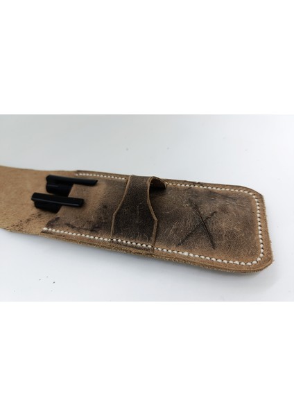 Crazy Hors Hakiki Deri El Emeği Özel Kalemleriniz Için Kalemlik Kalem Kutu 27 cm 6 cm Yz2 fırsatları