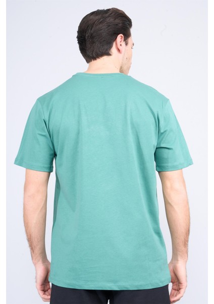 Çetinkaya Mentality 3698 Bisiklet Yaka Penye Regular Baskılı T-Shirt Eski Yeşil fırsatları