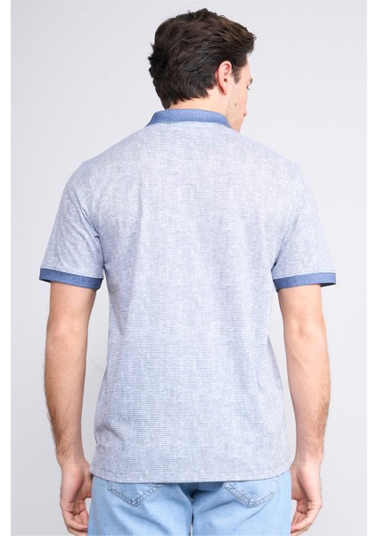 4092 Erkek Polo Yaka Penye Pike T-Shirt Lacivert fırsatları