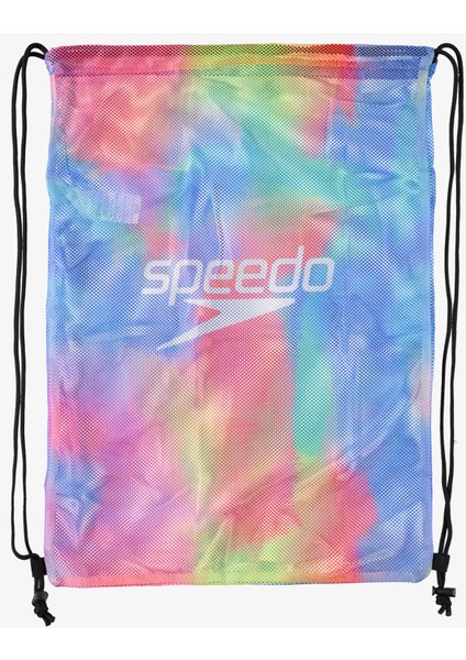 Printed Mesh Unisex Mavi Spor Çanta.-