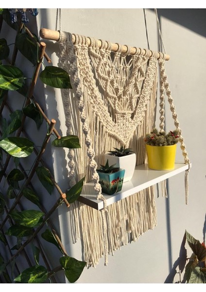 El Yapımı Makrome Raflı Duvar Süsü fiyatları