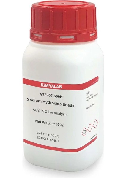Sodyum Hidroksit Boncuk 500G / Sodium Hydroxide / (Cas No : 1310-73-2 )