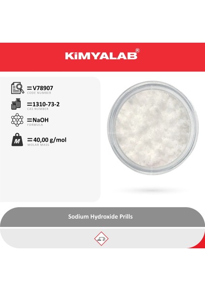 Sodyum Hidroksit Boncuk 500G / Sodium Hydroxide / (Cas No : 1310-73-2 )