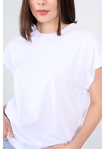 Çetinkaya Fithit 8210 Bayan Bisiklet Yaka 16/1 Penye Süprem T-Shirt Beyaz modelleri