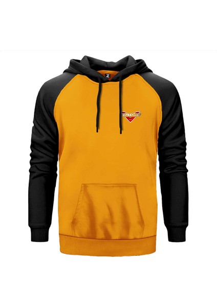 Victory Motorcycles Logo Sarı Renk Reglan Kol Kapşonlu Sweatshirt