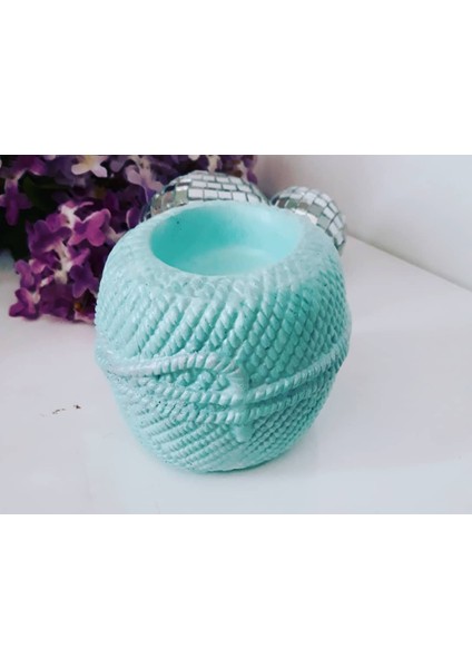 Örgü Yumağı Yumak Tealight Mumluk Silikon Kalıp K-510