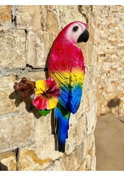 Renkli Papağan Duvar Süsü, Dalda Duran Dekoratif Papağan, El Yapımı, Hand Made fiyatları