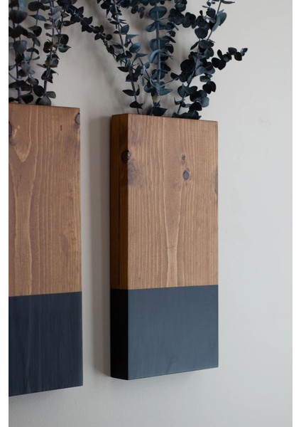 Ahşap Dekoratif 3'lü Duvar Çiçeklik El Yapımı Bohem Rustik Duvar Raf Süsü (Çiçekler Dahil Değildir) fiyatları