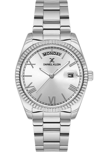 DK.1.13764-7 Gün ve Takvim Göstergeli 3 Atm Suya Dayanıklı Metalik Renk Kadın Kol Saati