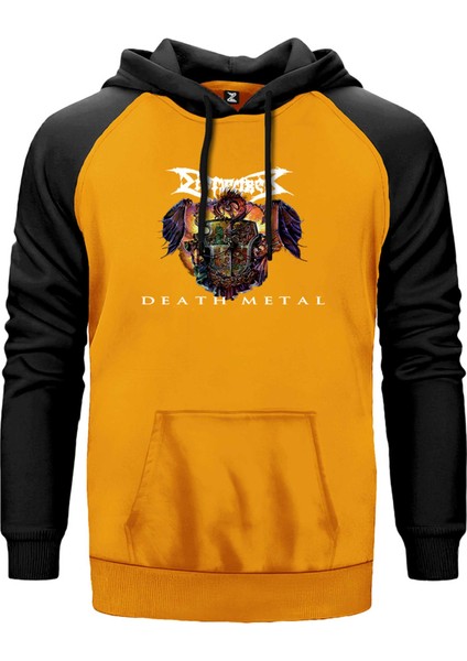 Dismember Death Metal Sarı Renk Reglan Kol Kapşonlu Sweatshirt