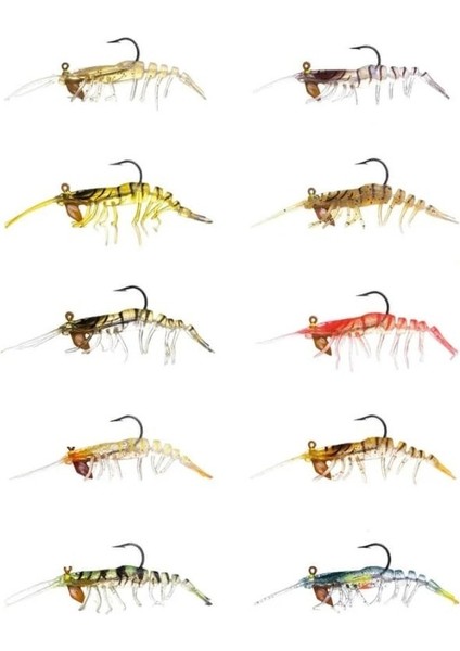 sakura shrimp 7.6 cm 6.5 gr silikon karides